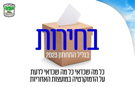 בחירות לרשויות המקומיות 2023 תאריך